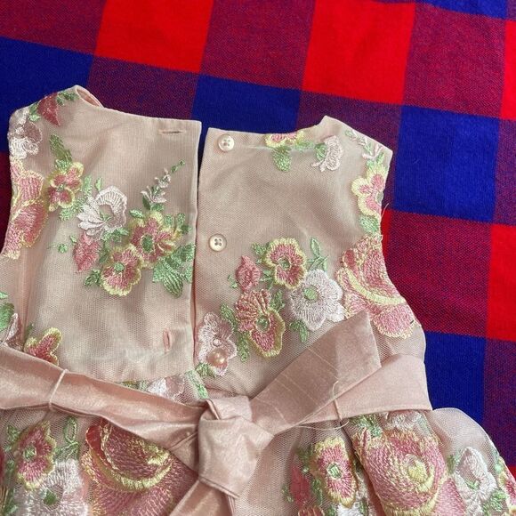 Laura Ashley London Girls Pink Embroidered Floral Dress Size 2T - Picture 10 of 12